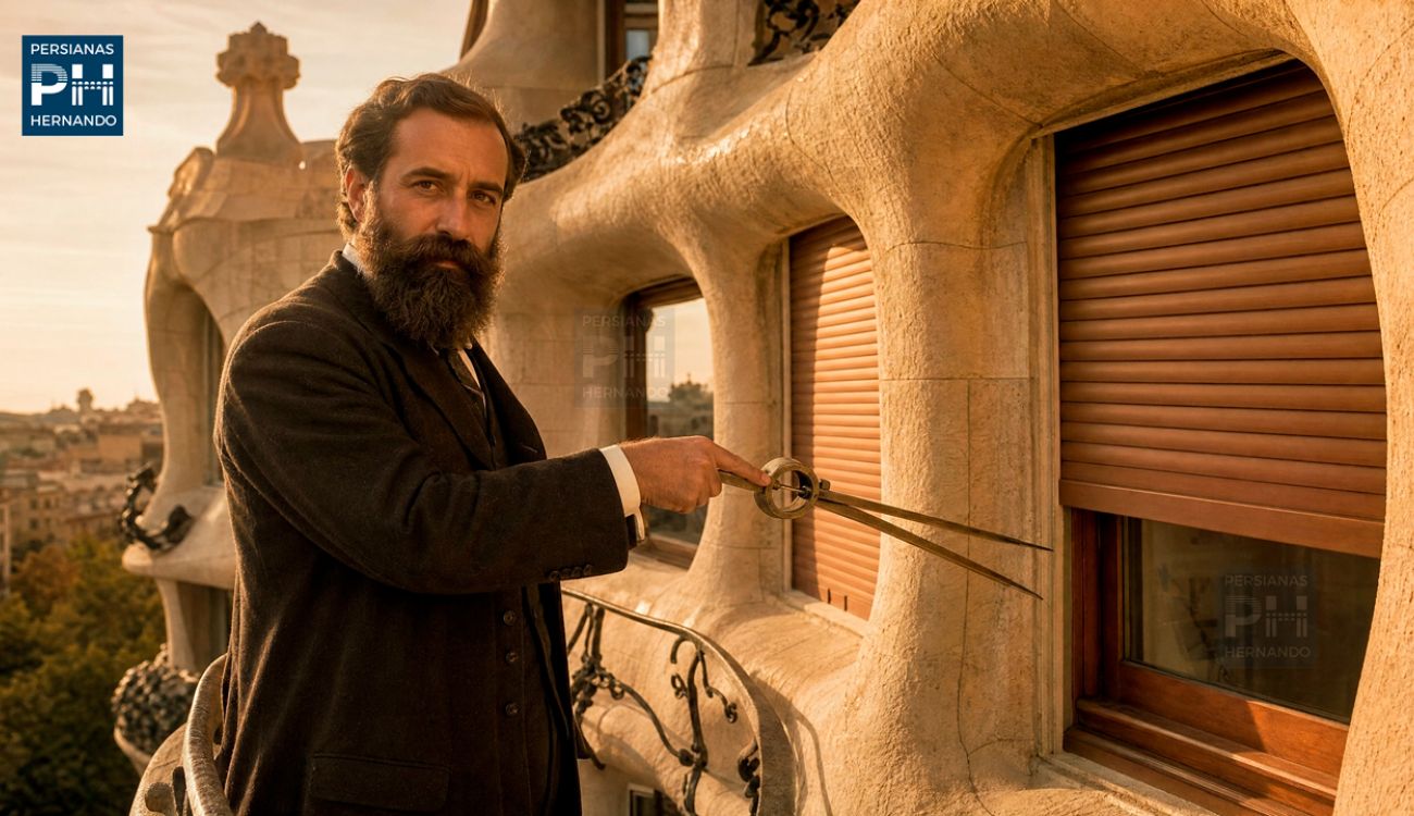 Persianas en edificio de Gaudi